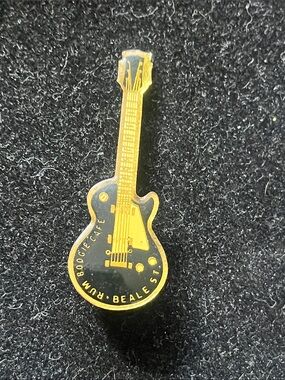 Gold and Black Guitar Brooch Pin - Women Jewelry Brooches